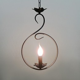 Bronzene Pendelleuchte im Mini-Landhausstil