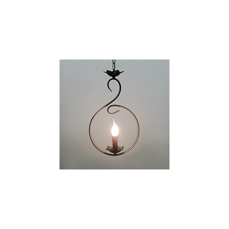 Bronzene Pendelleuchte im Mini-Landhausstil