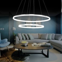 Modernes Design Pendelleuchte 4Hochwertige Acryl Doppelring Fit