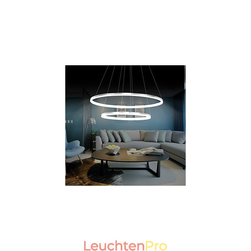 Modernes Design Pendelleuchte 4Hochwertige Acryl Doppelring Fit