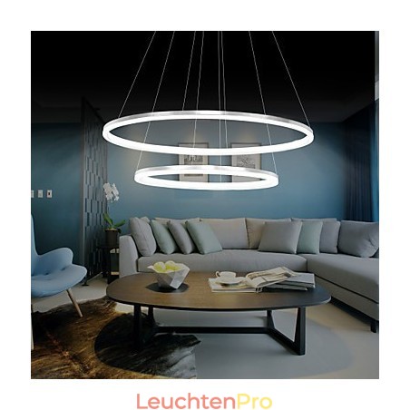 Modernes Design Pendelleuchte 4Hochwertige Acryl Doppelring Fit Modernes Design Pendelleuchte 4Hochwertige Acryl Doppelring Fit