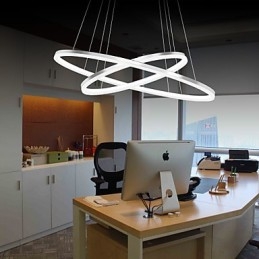 Modernes Design Pendelleuchte 4Hochwertige Acryl Doppelring Fit
