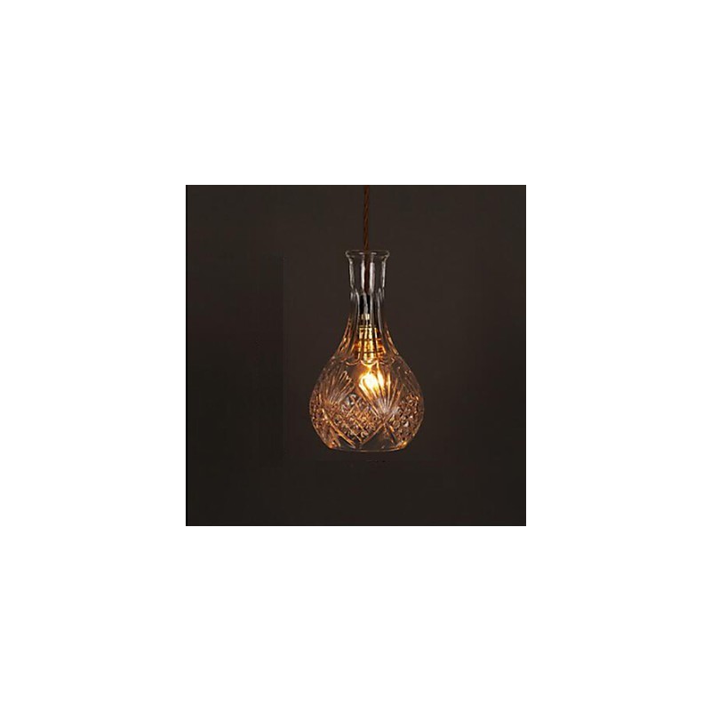 Romantische Flasche Kreative Geschnitzte Kunst Glas Kronleuchter Licht Pendelleuchte