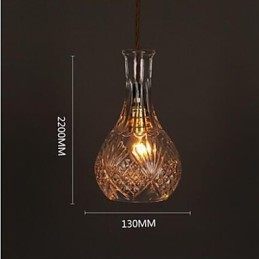 Romantische Flasche Kreative Geschnitzte Kunst Glas Kronleuchter Licht Pendelleuchte