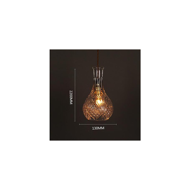 Romantische Flasche Kreative Geschnitzte Kunst Glas Kronleuchter Licht Pendelleuchte