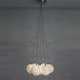 Moderne Pendelleuchte aus galvanisiertem Metall im Mini-Stil