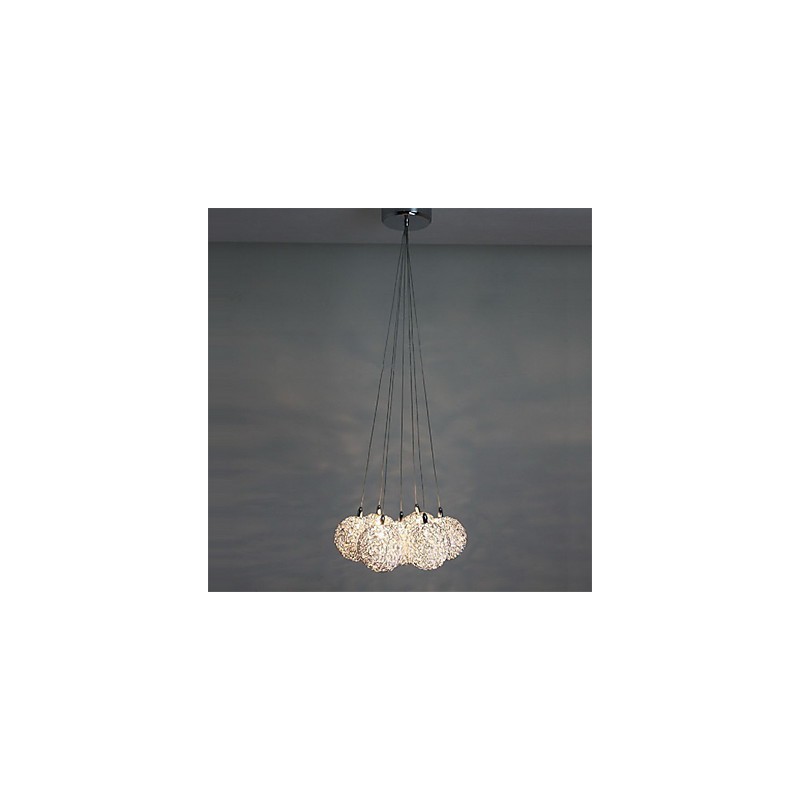 Moderne Pendelleuchte aus galvanisiertem Metall im Mini-Stil