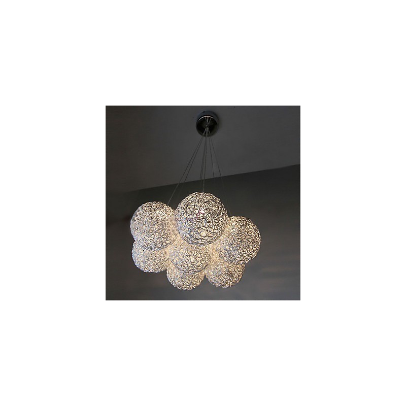 Moderne Pendelleuchte aus galvanisiertem Metall im Mini-Stil