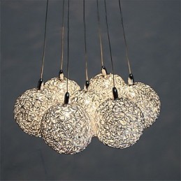 Moderne Pendelleuchte aus galvanisiertem Metall im Mini-Stil