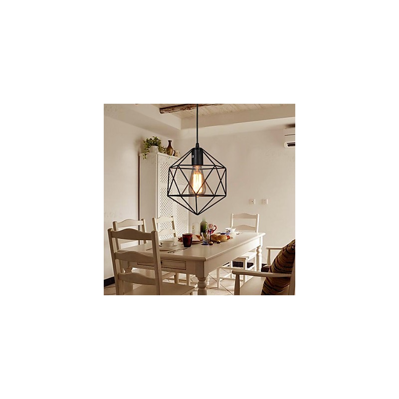 Geometrische Linie Diamant Schmiedeeisen Kronleuchter Pendelleuchte Modern Contemporary