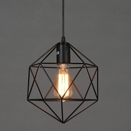 Geometrische Linie Diamant Schmiedeeisen Kronleuchter Pendelleuchte Modern Contemporary