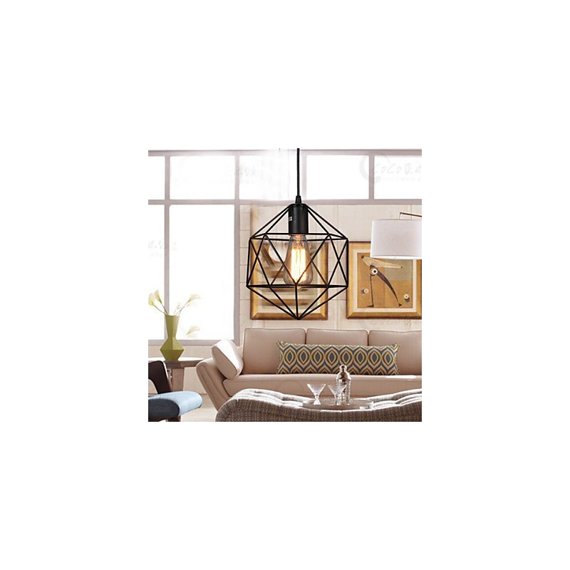 Geometrische Linie Diamant Schmiedeeisen Kronleuchter Pendelleuchte Modern Contemporary