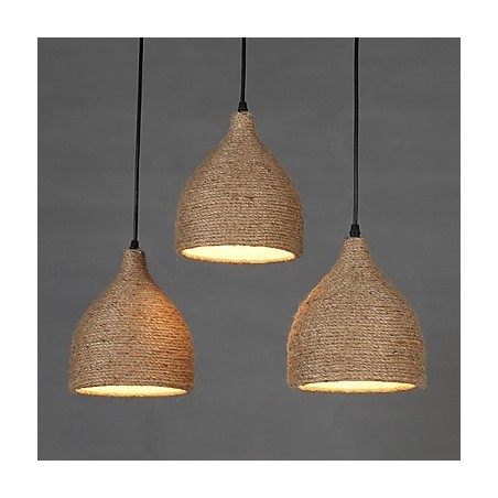 Country Lofts stellt alte Wege wieder her, Hanfseil-Einzelkopf-Droplight-Lampe Country Lofts stellt alte Wege wieder her, Hanfseil-Einzelkopf-Droplight-Lampe