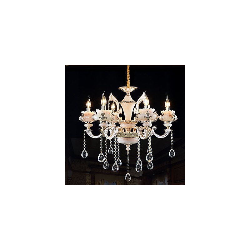 Einfache europäische Luxus-Lampe aus Gold-Jade-Zinklegierung