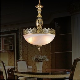 Traditionelle klassische Vintage-Retro-Pendelleuchte aus Bronzemetall
