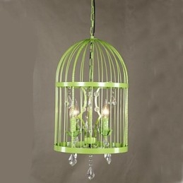 Vintage Eisen Käfig Treppe Lampe Kronleuchter Kristall