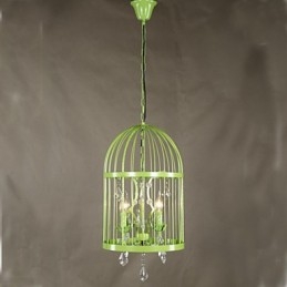 Vintage Eisen Käfig Treppe Lampe Kronleuchter Kristall