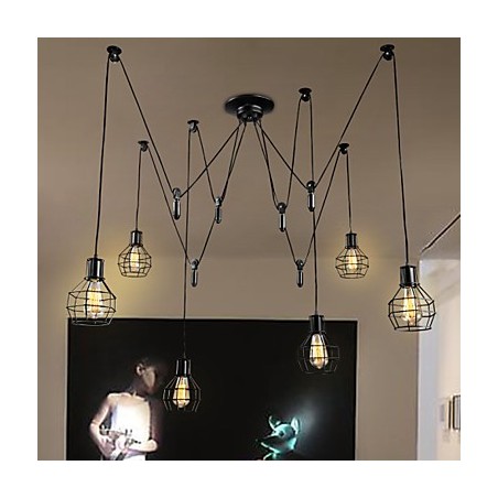 6 Lichter Country Designer Metall Pendelleuchte 6 Lichter Country Designer Metall Pendelleuchte