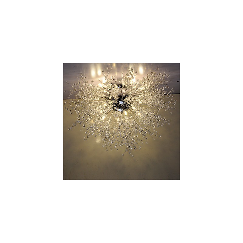 G4 Mitated Kristall Lampe Pendelleuchte Edelstahl Dia 90CM