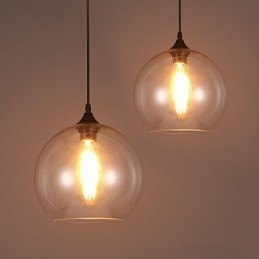 Amerikanischen Kreative Nordic Vertraglich Ländlichen Glas Ball Single Head Droplight Lanp