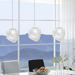 Zeitgenössischer und vertraglich vereinbarter Kunstglas-Kronleuchter mit unregelmäßigen Mahlzeiten, Eiskristall-Kronleuchter