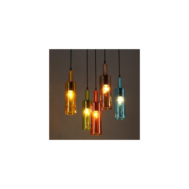 Diffuse Lichtfarbe Wiederherstellung der alten Weisen Flasche Droplight Pendelleuchte