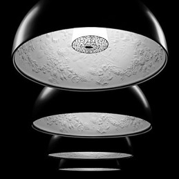 Moderne zeitgenössische Pendelleuchte im Mini-Stil mit Gemälde
