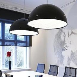 Moderne zeitgenössische Pendelleuchte im Mini-Stil mit Gemälde