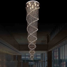 Deckenleuchter Pendelleuchte Lampe Leuchten mit K9 Kristall Doppelspirale