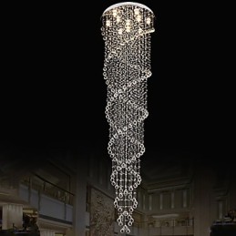 Deckenleuchter Pendelleuchte Lampe Leuchten mit K9 Kristall Doppelspirale