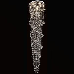 Deckenleuchter Pendelleuchte Lampe Leuchten mit K9 Kristall Doppelspirale
