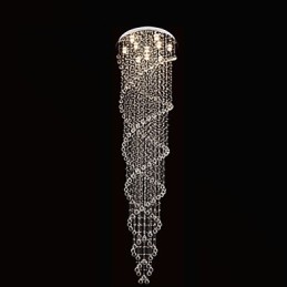 Deckenleuchter Pendelleuchte Lampe Leuchten mit K9 Kristall Doppelspirale