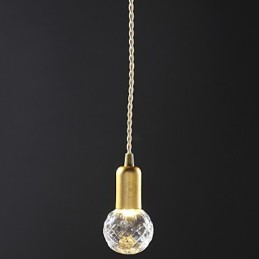 Moderne Pendelleuchte im zeitgenössischen Vintage-Mini-Stil aus goldenem Metall