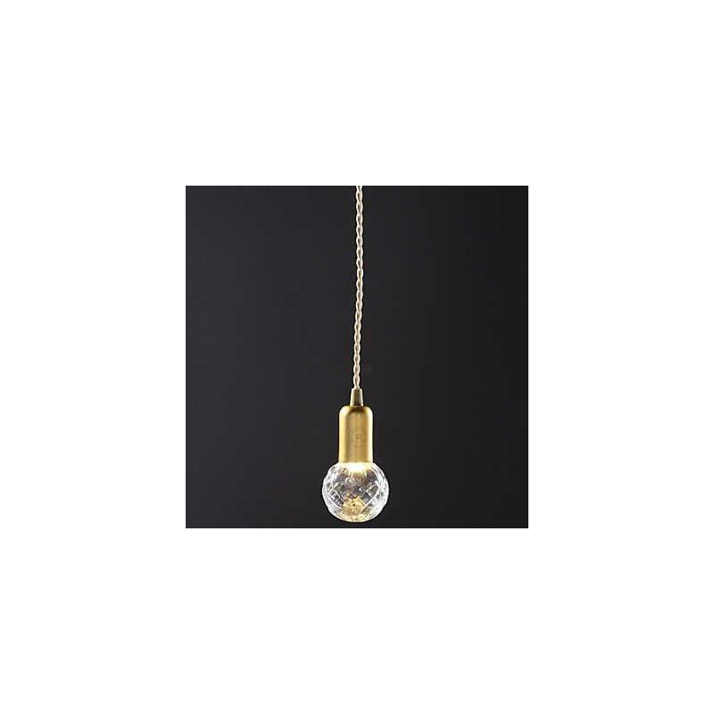Moderne Pendelleuchte im zeitgenössischen Vintage-Mini-Stil aus goldenem Metall