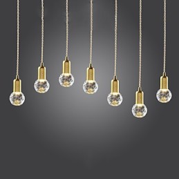 Moderne Pendelleuchte im zeitgenössischen Vintage-Mini-Stil aus goldenem Metall
