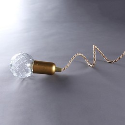 Moderne Pendelleuchte im zeitgenössischen Vintage-Mini-Stil aus goldenem Metall
