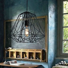 Vintage Retro Malerei Metall Pendelleuchte Garage