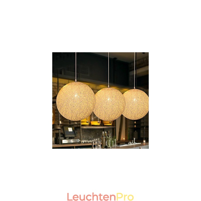 Zeitgenössische und vertraglich vereinbarte sphärische Cany Art Lampe Hanf Ball Pendelleuchte