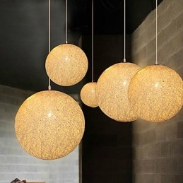 Zeitgenössische und vertraglich vereinbarte sphärische Cany Art Lampe Hanf Ball Pendelleuchte
