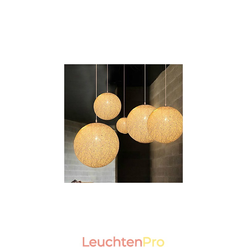 Zeitgenössische und vertraglich vereinbarte sphärische Cany Art Lampe Hanf Ball Pendelleuchte