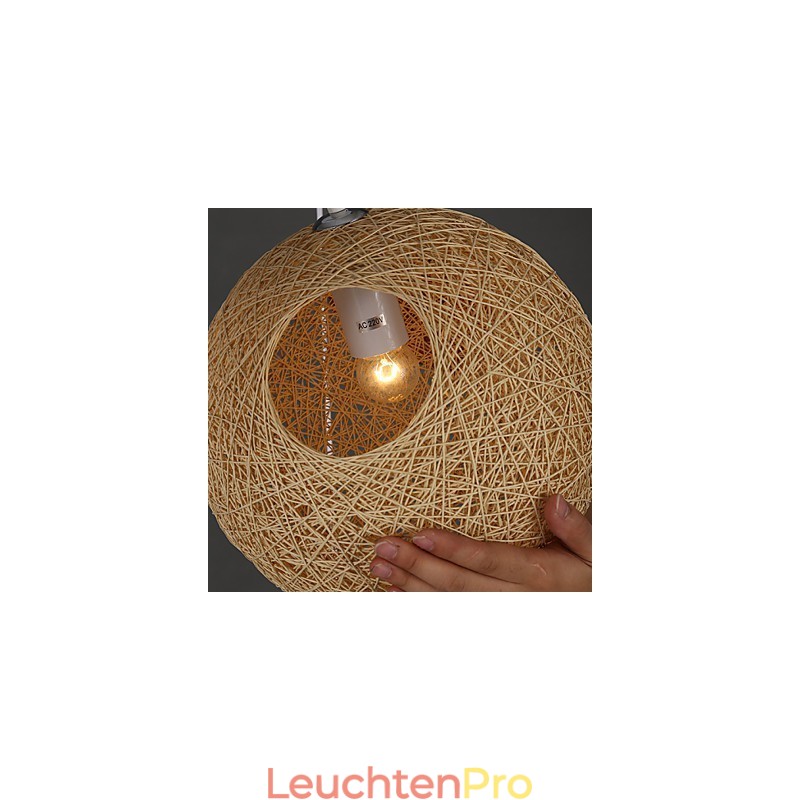 Zeitgenössische und vertraglich vereinbarte sphärische Cany Art Lampe Hanf Ball Pendelleuchte