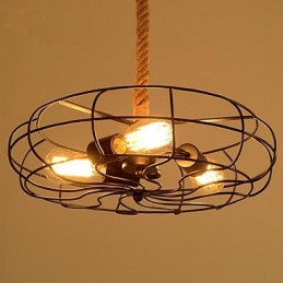 Vintage American Iron Rope Kreativer Industrieller Ventilator Kronleuchter