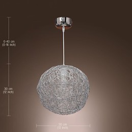 Moderne zeitgenössische Pendelleuchte im Mini-Globus-Stil aus Chrom