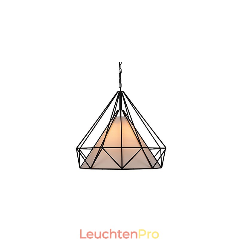 Diamond Mini Pendelleuchte 1 Licht Moderne Schlichtheit Schwarz & Weiß Fertig Kohlenstoffstahl Tuch Droplight