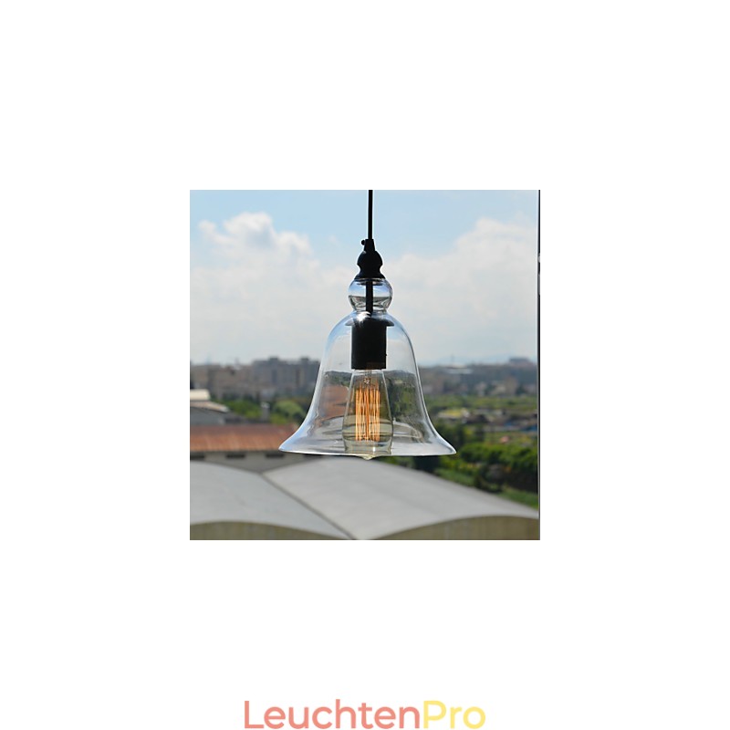 Traditionelle, klassische Pendelleuchte im Vintage-Schalen-Mini-Stil