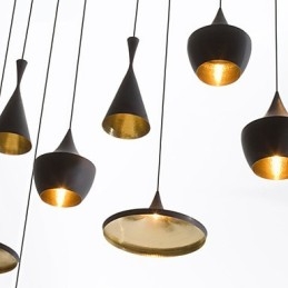 Pendelleuchte aus bemaltem Metall im Mini-Stil