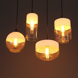 Die Kunst-Kronleuchterlampe aus Schmiedeeisen und Glas von The Nordic Creative Stair Shop