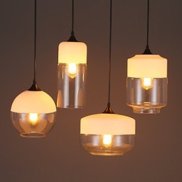 Die Kunst-Kronleuchterlampe aus Schmiedeeisen und Glas von The Nordic Creative Stair Shop