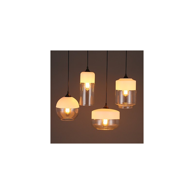 Die Kunst-Kronleuchterlampe aus Schmiedeeisen und Glas von The Nordic Creative Stair Shop