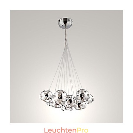 Moderne zeitgenössische Globus Chrom Metall Pendelleuchte Moderne zeitgenössische Globus Chrom Metall Pendelleuchte